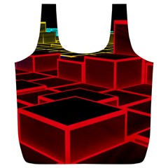 3d Abstract Model Texture Full Print Recycle Bag (xl)
