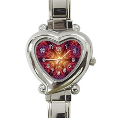 Fractal Abstract Artistic Heart Italian Charm Watch