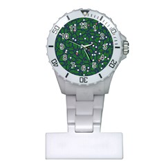 Leaves Flowers Green Background Nature Plastic Nurses Watch by Ravend