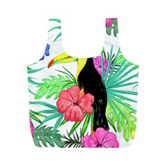 Sheets Tropical Nature Green Plant Full Print Recycle Bag (m)