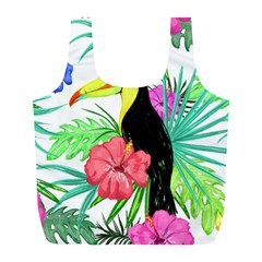Sheets Tropical Nature Green Plant Full Print Recycle Bag (l) by Ravend
