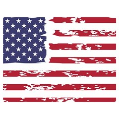 America Unite Stated Red Background Us Flags One Side Premium Plush Fleece Blanket (extra Small)