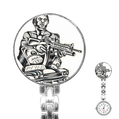 Scarface Movie Traditional Tattoo Stainless Steel Nurses Watch by tradlinestyle