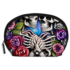 Floral Skeletons Accessory Pouch (large) by GardenOfOphir