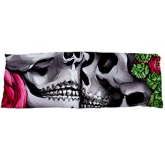 Black Skulls Red Roses Body Pillow Case Dakimakura (two Sides) by GardenOfOphir