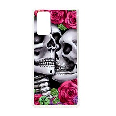Black Skulls Red Roses Samsung Galaxy Note 20 Tpu Uv Case by GardenOfOphir
