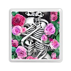 Floral Skeletons Memory Card Reader (square) by GardenOfOphir