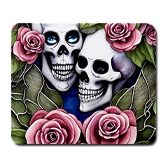 Skulls And Flowers Large Mousepad by GardenOfOphir