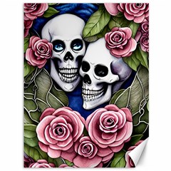 Skulls And Flowers Canvas 36  X 48  by GardenOfOphir