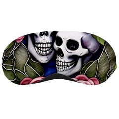 Skulls And Flowers Sleeping Mask by GardenOfOphir