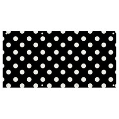 Black And White Polka Dots Banner And Sign 8  X 4  by GardenOfOphir