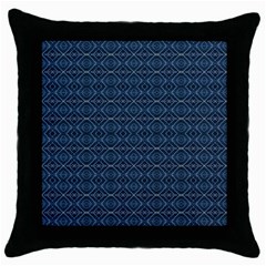 Blue Diamonds Motif Fancy Pattern Design Throw Pillow Case (black) by dflcprintsclothing