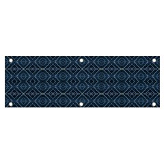 Blue Diamonds Motif Fancy Pattern Design Banner And Sign 6  X 2  by dflcprintsclothing