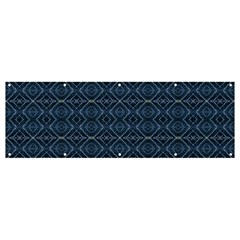 Blue Diamonds Motif Fancy Pattern Design Banner And Sign 12  X 4  by dflcprintsclothing