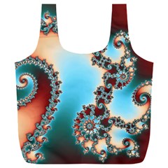 Fractal Spiral Art Math Abstract Full Print Recycle Bag (xxl) by Ravend