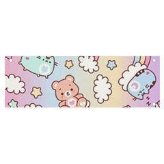 Pusheen Carebears Bears Cat Colorful Cute Pastel Pattern Banner And Sign 6  X 2 