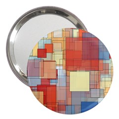 Art Abstract Rectangle Square 3  Handbag Mirrors