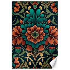 Flower Pattern Modern Floral Canvas 20  X 30 