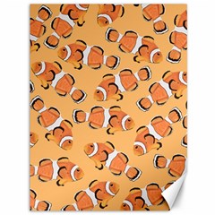 Fish Clownfish Orange Background Canvas 36  X 48 