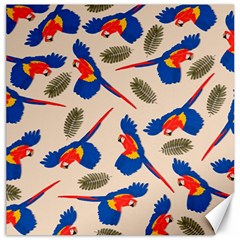 Bird Animals Parrot Pattern Canvas 16  X 16  by Ravend