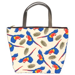 Bird Animals Parrot Pattern Bucket Bag by Ravend