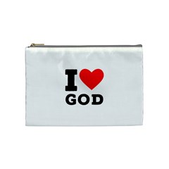 I Love God Cosmetic Bag (medium) by ilovewhateva