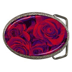 Roses Red Purple Flowers Pretty Belt Buckles