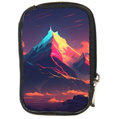 Mountain Sky Color Colorful Night Compact Camera Leather Case by Ravend