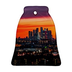 Downtown Skyline Sunset Buildings Bell Ornament (two Sides)