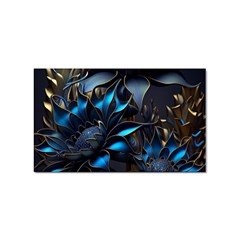 Flower Metal Flowers Sculpture Sticker Rectangular (10 Pack) by Ravend