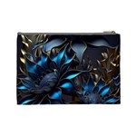 Flower Metal Flowers Sculpture Cosmetic Bag (Large) Back