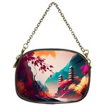Asia Japan Pagoda Colorful Vintage Chain Purse (One Side) Front