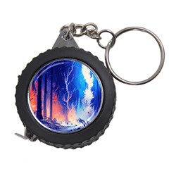 Winter Snow Mountain Fire Flame Measuring Tape