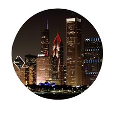 Chicago City Architecture Downtown Mini Round Pill Box (pack Of 5)