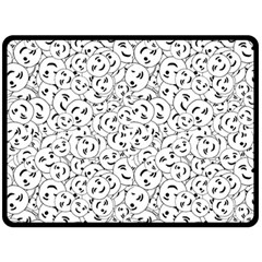 Winking Emoticon Sketchy Drawing Motif Random Pattern One Side Fleece Blanket (large) by dflcprintsclothing