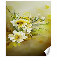 Watercolor Yellow And-white Flower Background Canvas 16  X 20  by artworkshop