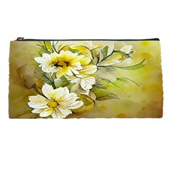 Watercolor Yellow And-white Flower Background Pencil Case by artworkshop