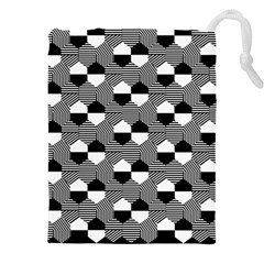 Geometric Pattern Line Form Texture Structure Drawstring Pouch (5xl)