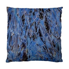 Blue Abstract Texture Print Standard Cushion Case (two Sides) by dflcprintsclothing