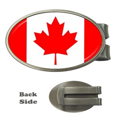 Canada Flag Canadian Flag View Money Clips (oval) 