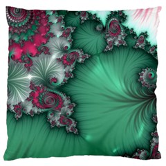 Fractal Spiral Template Abstract Background Design Large Premium Plush Fleece Cushion Case (one Side)