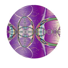 Abstract Colorful Art Pattern Design Fractal Mini Round Pill Box