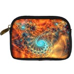 Fractal Math Abstract Mysterious Mystery Vortex Digital Camera Leather Case Front