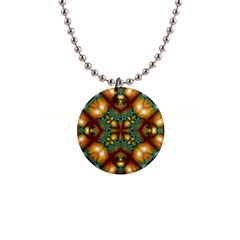 Background Abstract Fractal Annotation Texture 1  Button Necklace