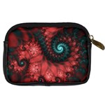 Fractal Spiral Vortex Pattern Art Digital Digital Camera Leather Case Back