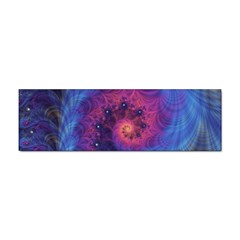 Fractal Fractals Spiral Vortex Blue Dark Art Sticker (bumper) by Ravend