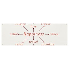 Happiness Typographic Style Concept Banner And Sign 12  X 4  by dflcprintsclothing