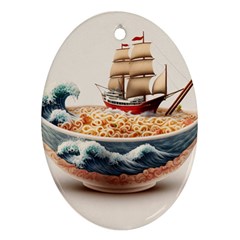 Ai Generated Noodles Pirate Chinese Food Food Oval Ornament (two Sides) by danenraven