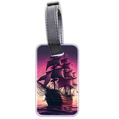 Ship Pirate Adventure Landscape Ocean Sun Heaven Luggage Tag (two Sides) by danenraven