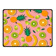 Fruits Tropical Pattern Design Art One Side Fleece Blanket (small) by Ravend